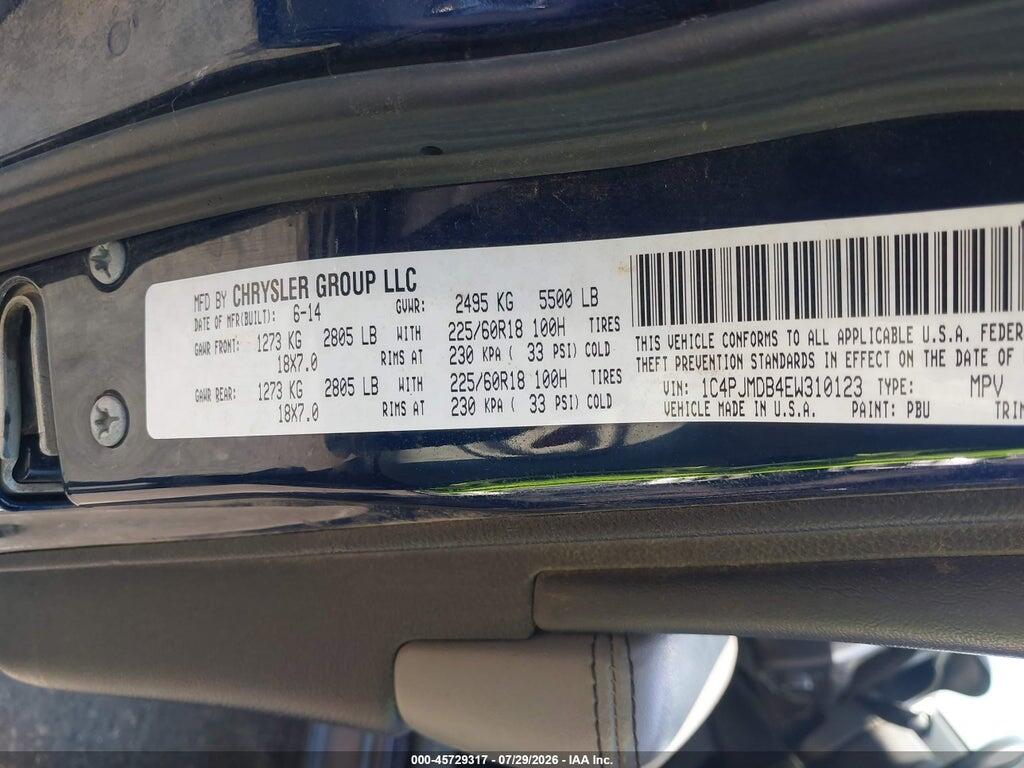 1C4PJMDB4EW310123 2014 JEEP CHEROKEE photo no. 9