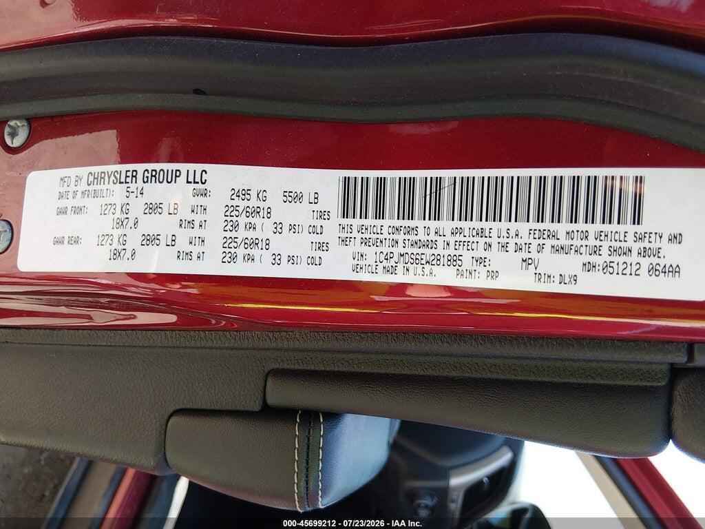 1C4PJMDS6EW281885 2014 JEEP CHEROKEE photo no. 9