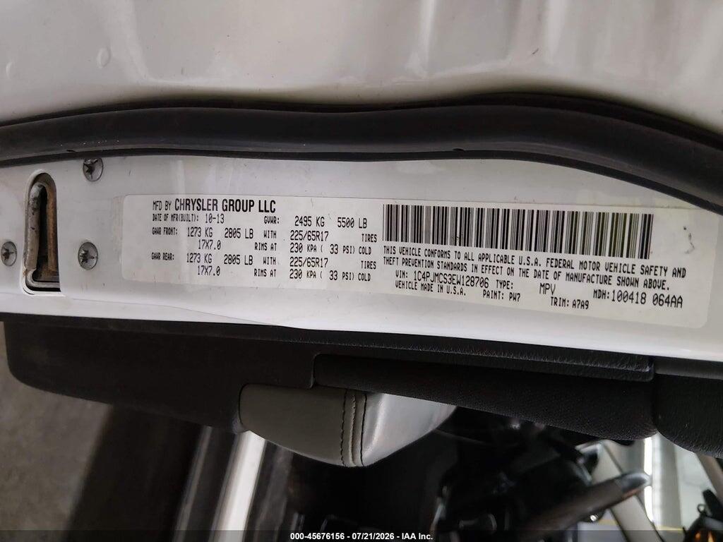 1C4PJMCS3EW128706 2014 JEEP CHEROKEE photo no. 9