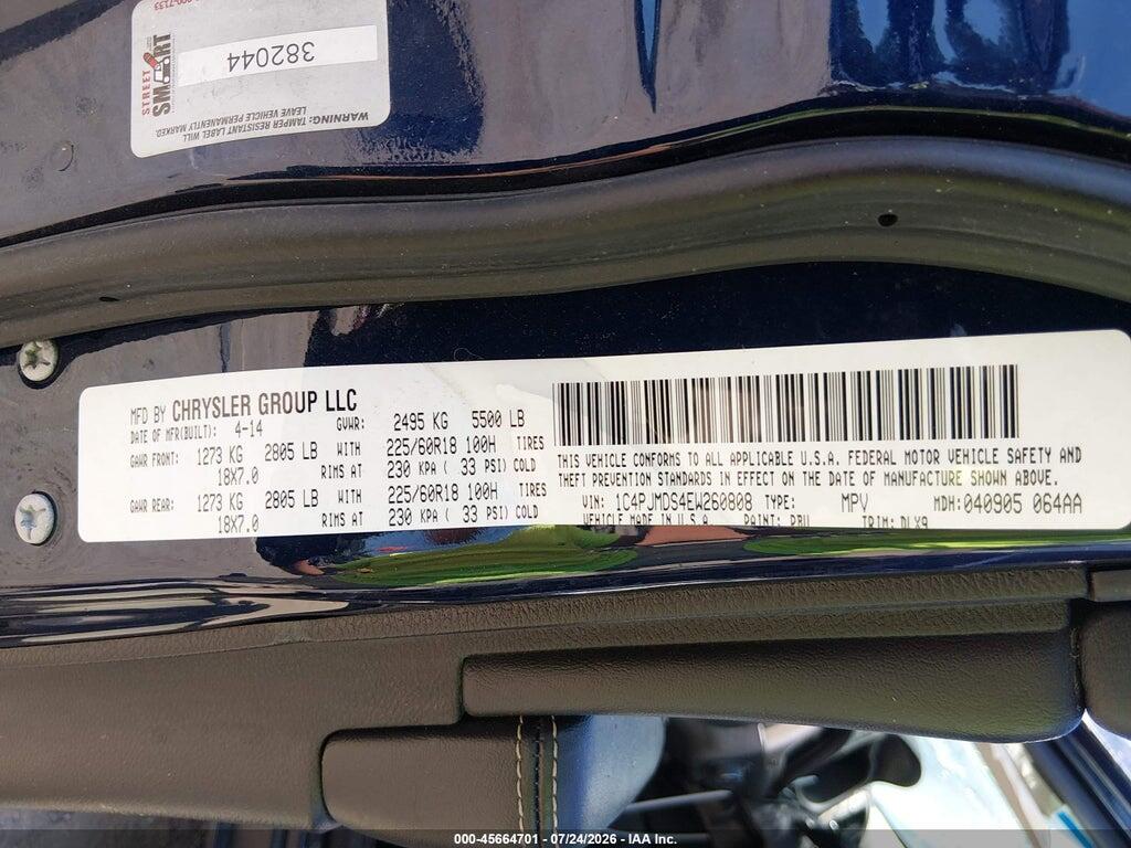 1C4PJMDS4EW260808 2014 JEEP CHEROKEE photo no. 9