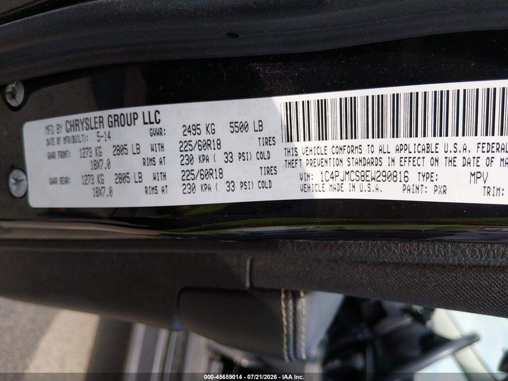 1C4PJMCS8EW290816 2014 JEEP CHEROKEE photo no. 9