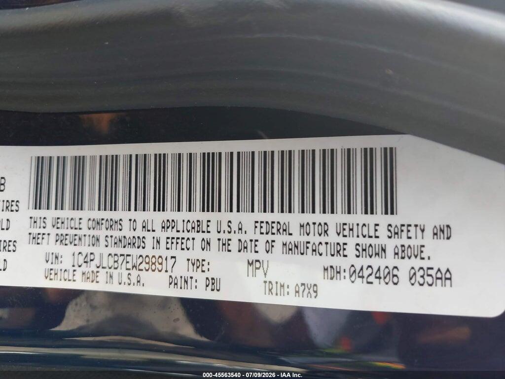 1C4PJLCB7EW298917 2014 JEEP CHEROKEE photo no. 9