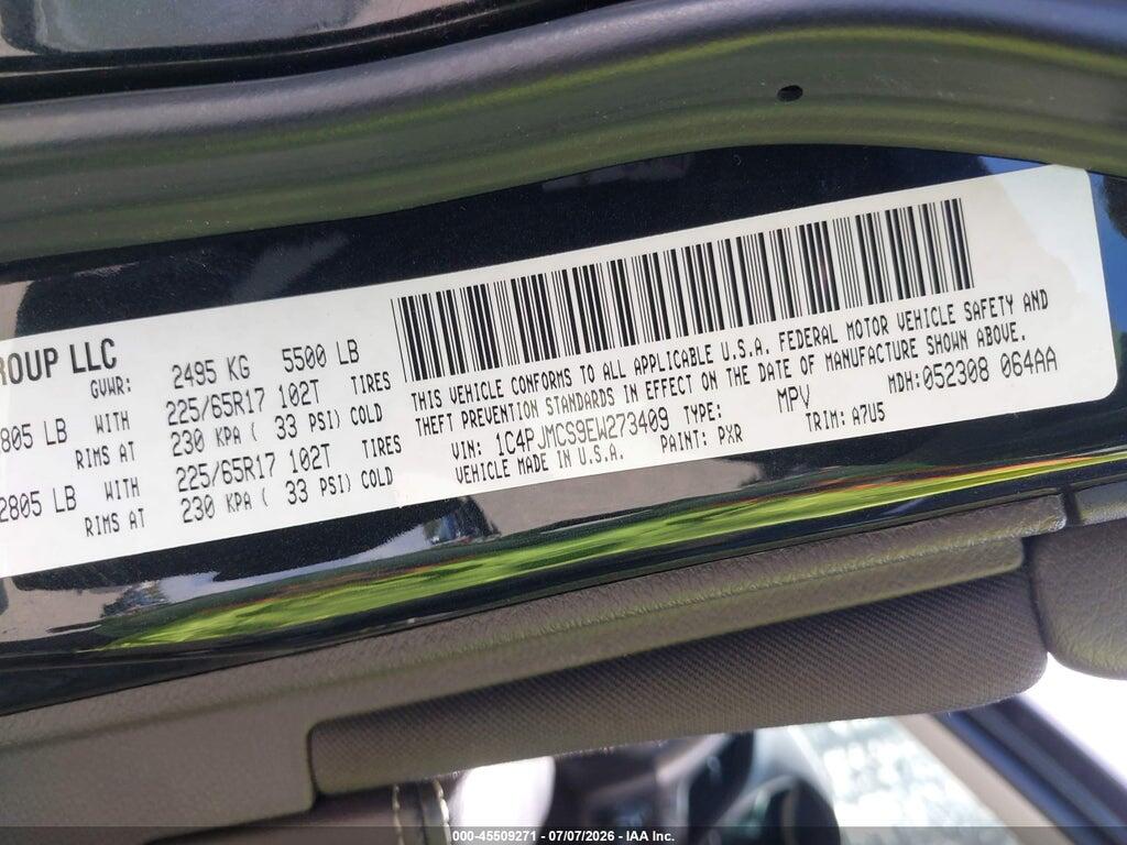 1C4PJMCS9EW273409 2014 JEEP CHEROKEE photo no. 9