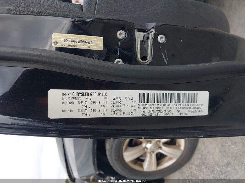 1C4NJDBB7ED602077 2014 JEEP COMPASS photo no. 9