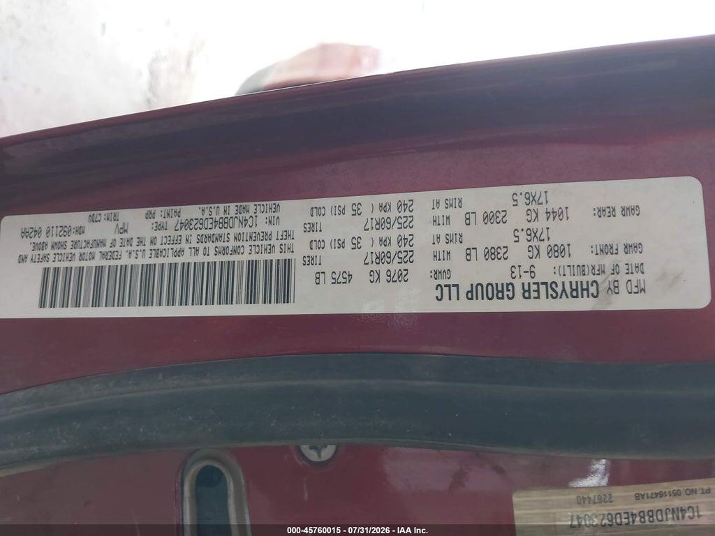 1C4NJDBB4ED623047 2014 JEEP COMPASS photo no. 9