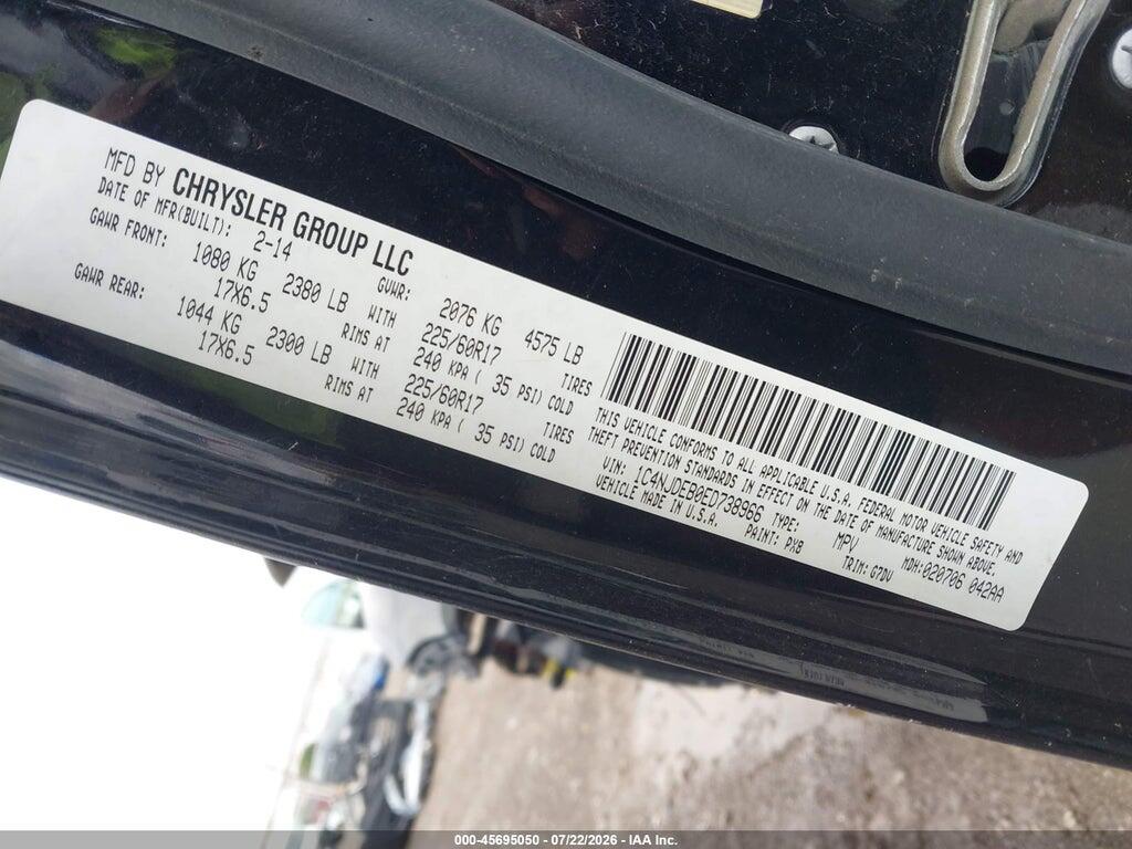 1C4NJDEB0ED738966 2014 JEEP COMPASS photo no. 9