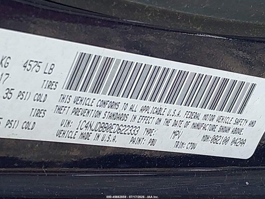 1C4NJDBB0ED622333 2014 JEEP COMPASS photo no. 9