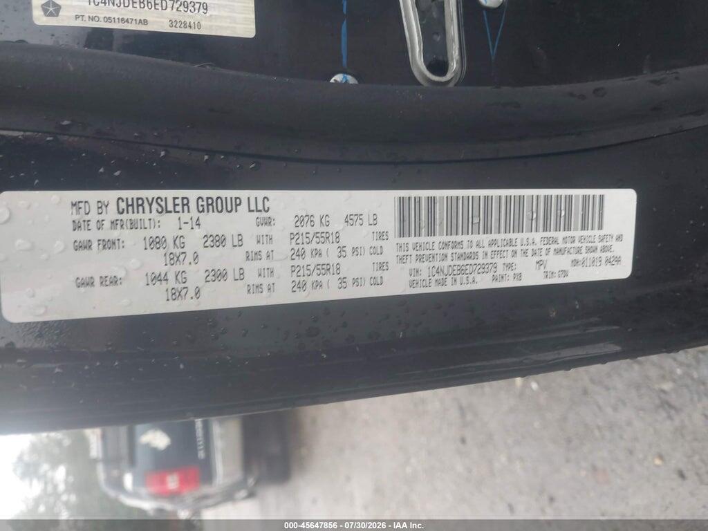 1C4NJDEB6ED729379 2014 JEEP COMPASS photo no. 9