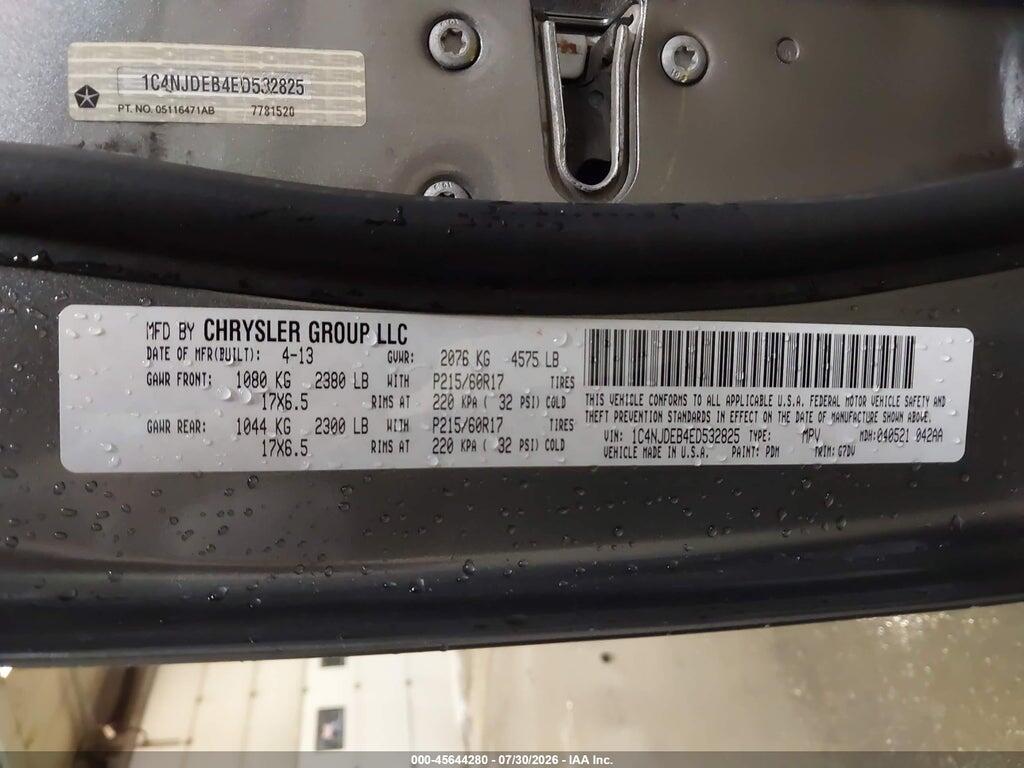 1C4NJDEB4ED532825 2014 JEEP COMPASS photo no. 9