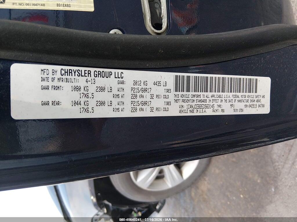 1C4NJCEB2ED563145 2014 JEEP COMPASS photo no. 9