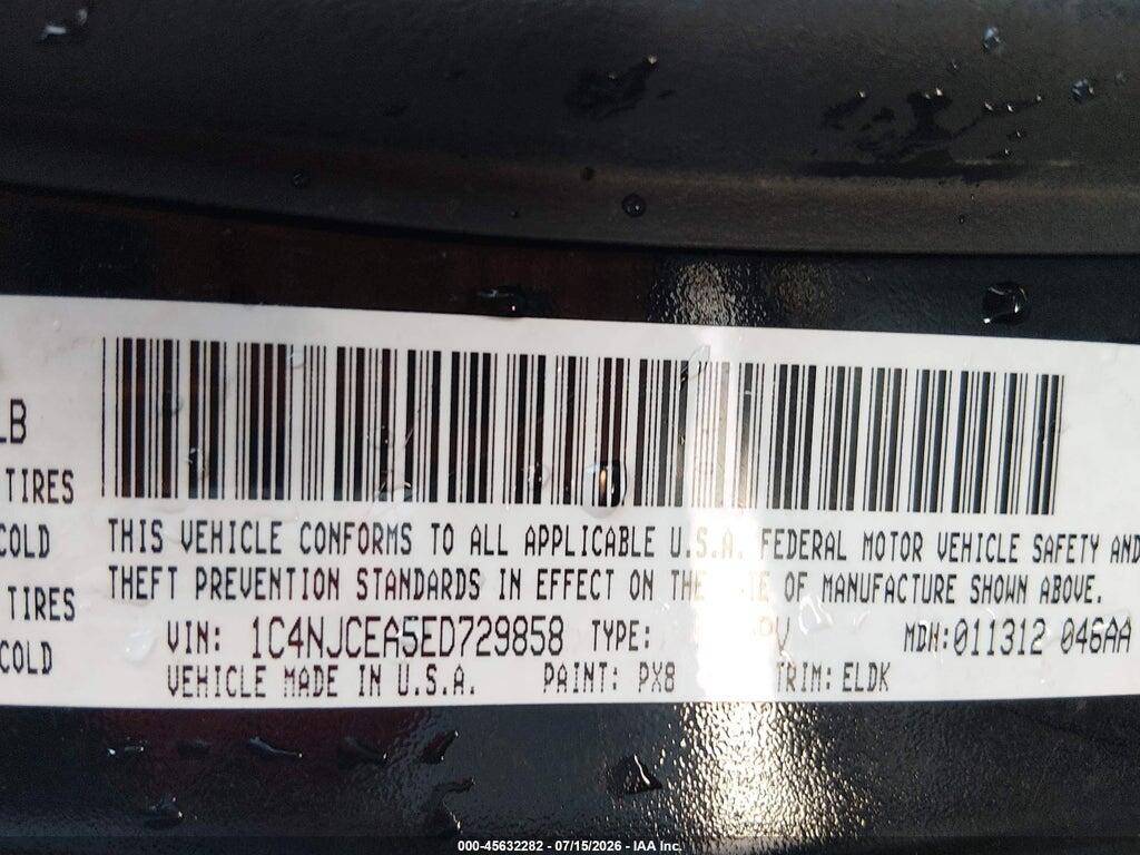 1C4NJCEA5ED729858 2014 JEEP COMPASS photo no. 9