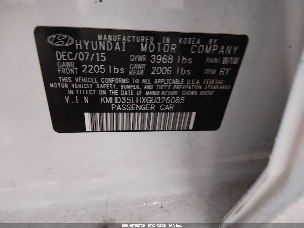 KMHD35LHXGU326085 2016 HYUNDAI ELANTRA GT photo no. 9
