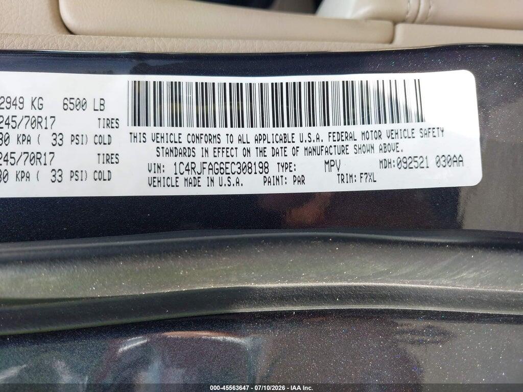 1C4RJFAG6EC308198 2014 JEEP GRAND CHEROKEE photo no. 9