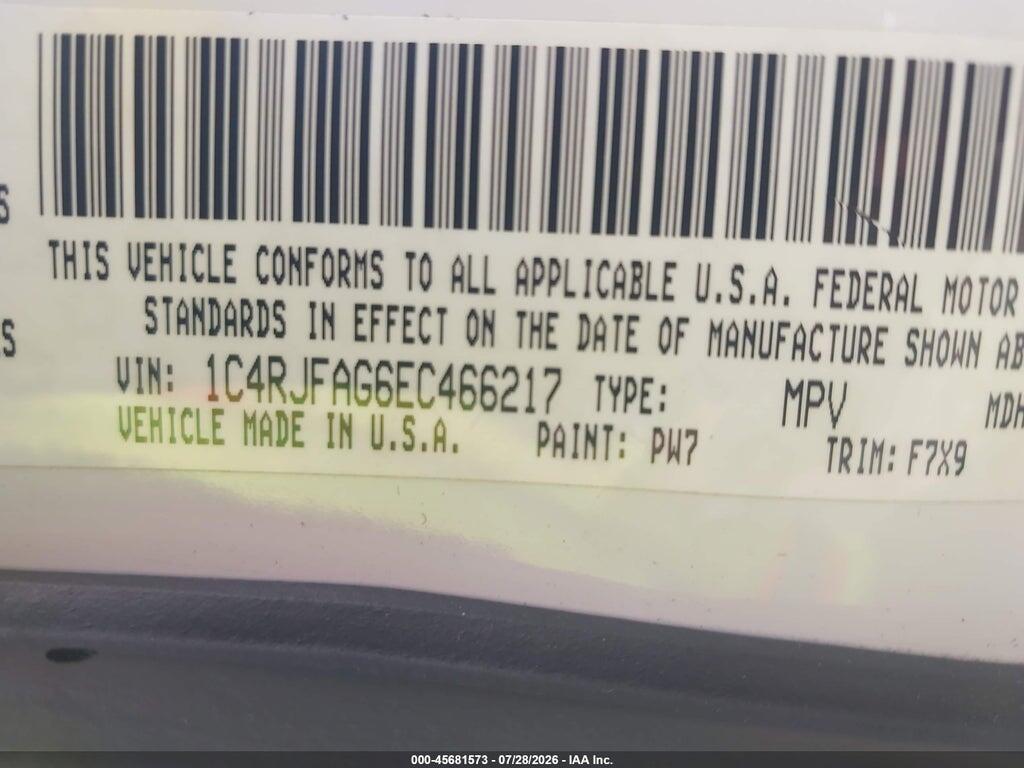 1C4RJFAG6EC466217 2014 JEEP GRAND CHEROKEE photo no. 9