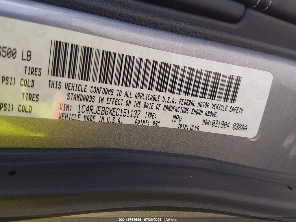 1C4RJEBGXEC151137 2014 JEEP GRAND CHEROKEE photo no. 9
