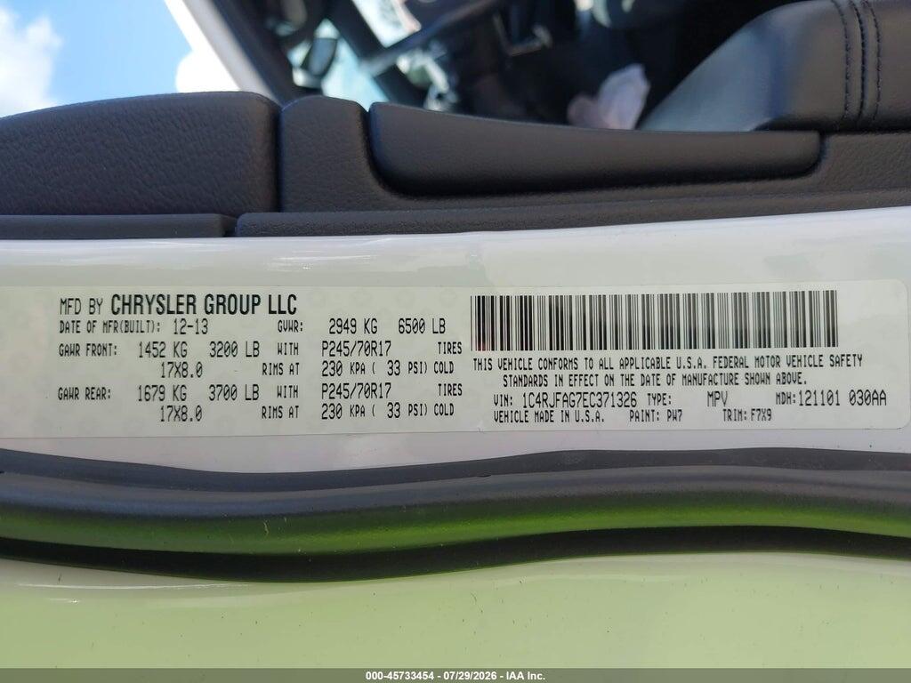 1C4RJFAG7EC371326 2014 JEEP GRAND CHEROKEE photo no. 9