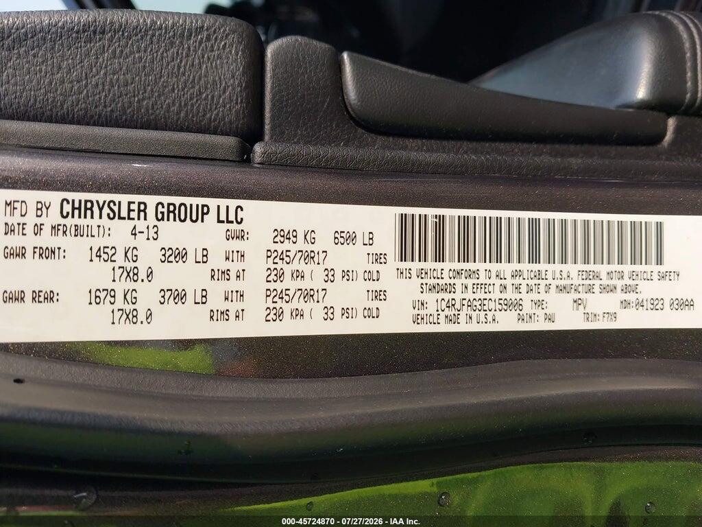 1C4RJFAG3EC159006 2014 JEEP GRAND CHEROKEE photo no. 9