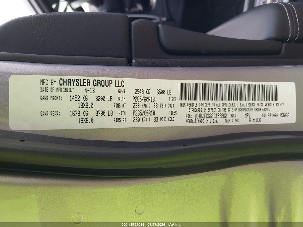 1C4RJFCG6EC153262 2014 JEEP GRAND CHEROKEE photo no. 9