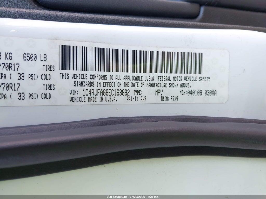 1C4RJFAG8EC163892 2014 JEEP GRAND CHEROKEE photo no. 9