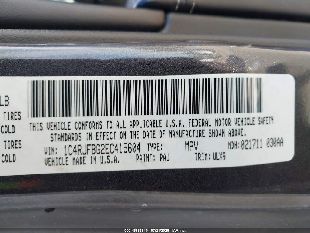 1C4RJFBG2EC415604 2014 JEEP GRAND CHEROKEE photo no. 9