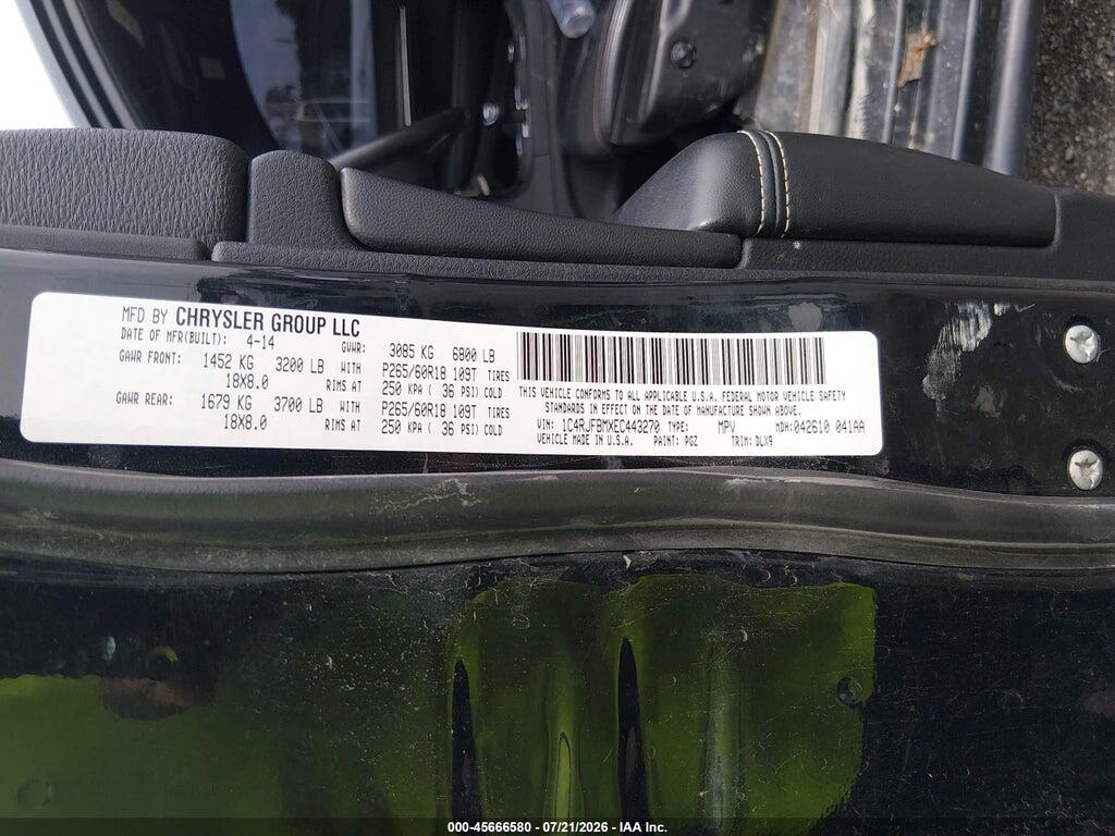 1C4RJFBMXEC443270 2014 JEEP GRAND CHEROKEE photo no. 9