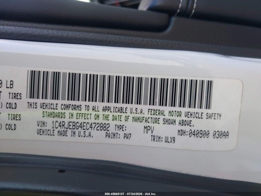 1C4RJEBG4EC472882 2014 JEEP GRAND CHEROKEE photo no. 9
