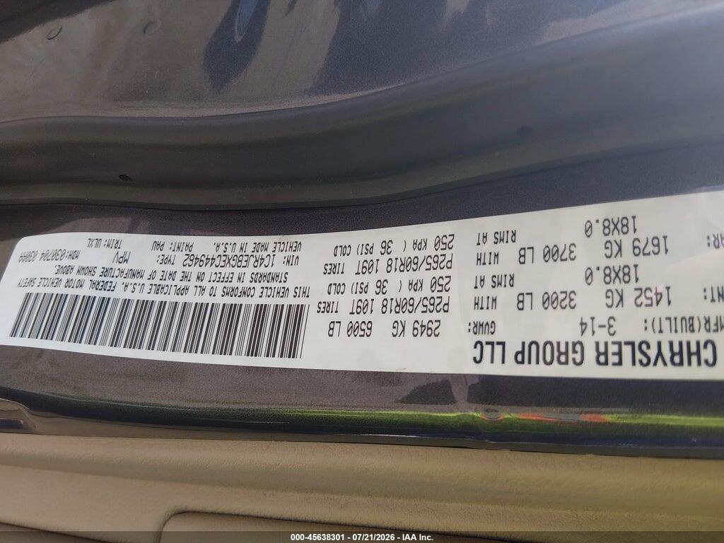 1C4RJEBGXEC449462 2014 JEEP GRAND CHEROKEE photo no. 9