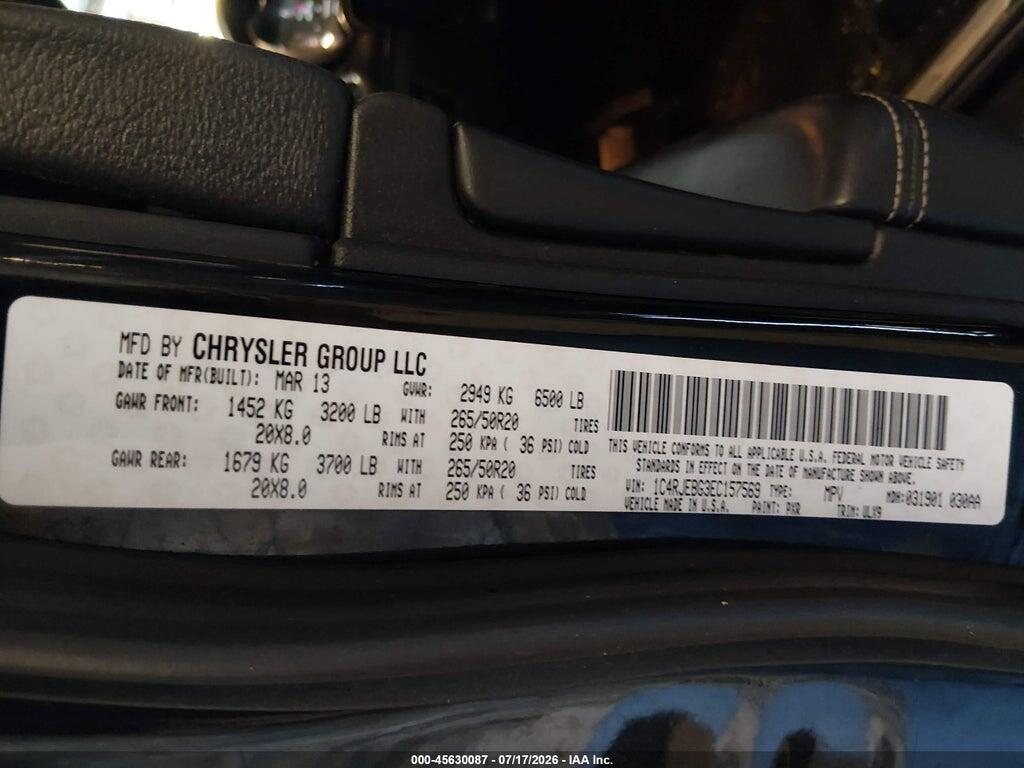 1C4RJEBG3EC157569 2014 JEEP GRAND CHEROKEE photo no. 9
