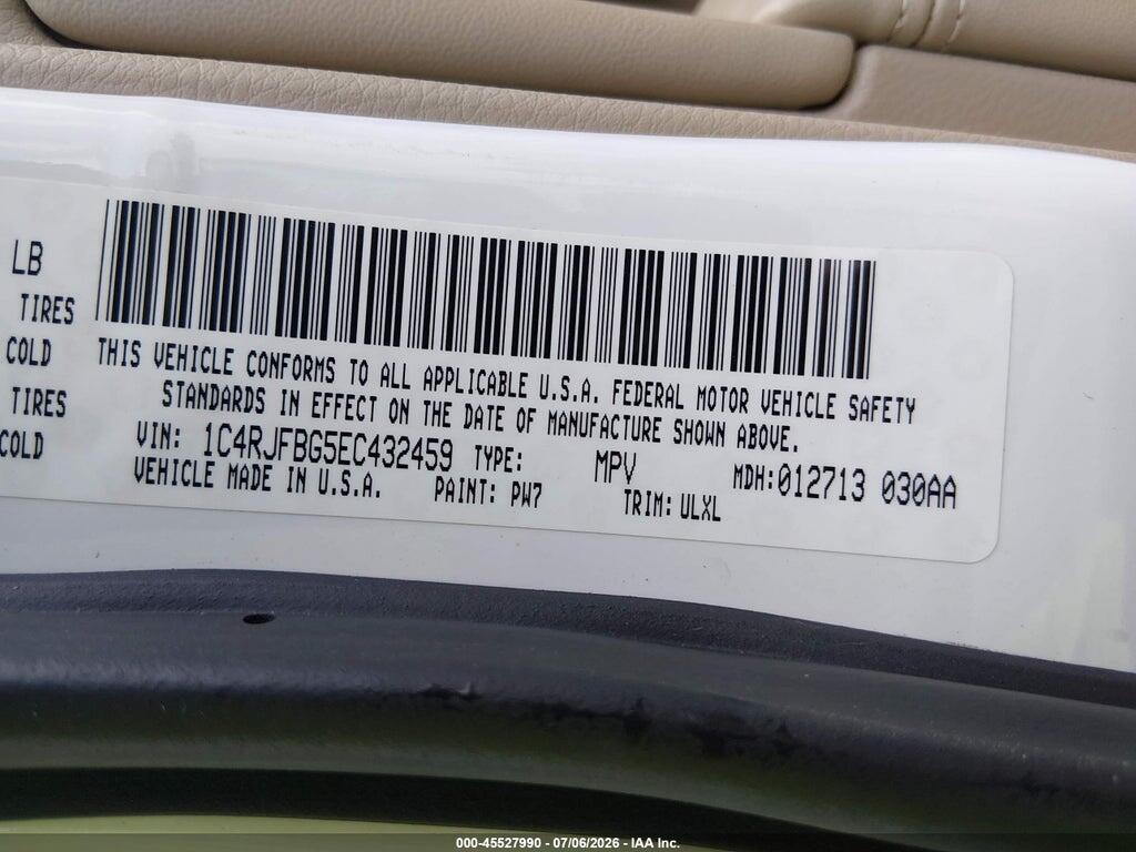 1C4RJFBG5EC432459 2014 JEEP GRAND CHEROKEE photo no. 9
