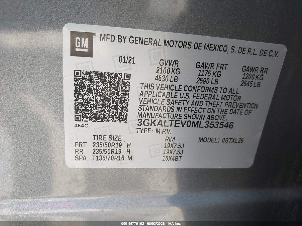 3GKALTEV0ML353546 2021 GMC TERRAIN photo no. 9