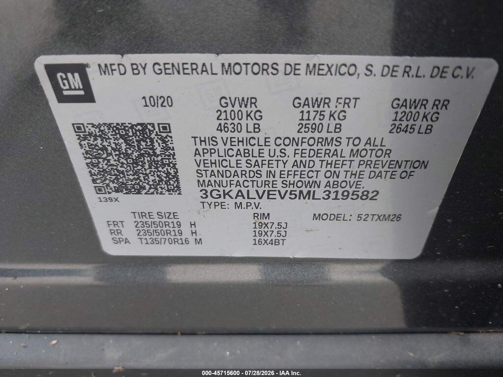 3GKALVEV5ML319582 2021 GMC TERRAIN photo no. 9
