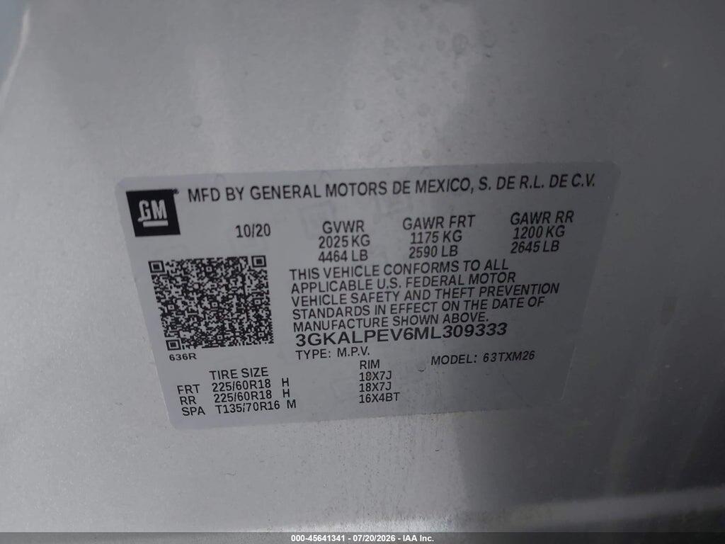 3GKALPEV6ML309333 2021 GMC TERRAIN photo no. 9