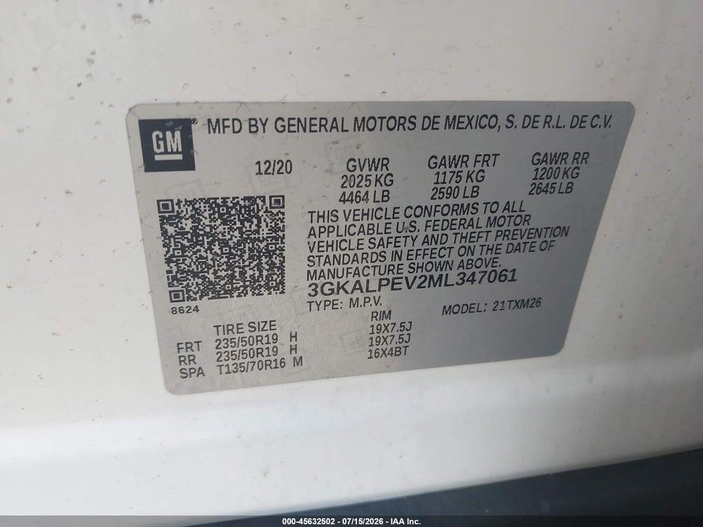 3GKALPEV2ML347061 2021 GMC TERRAIN photo no. 9