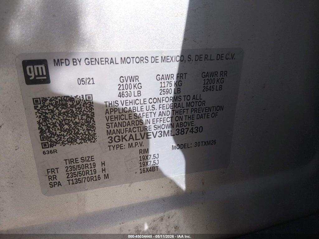 3GKALVEV3ML387430 2021 GMC TERRAIN photo no. 9