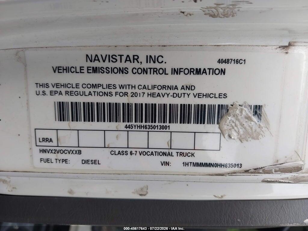 1HTMMMMN0HH635013 2017 INTERNATIONAL DURASTAR 4300 photo no. 8
