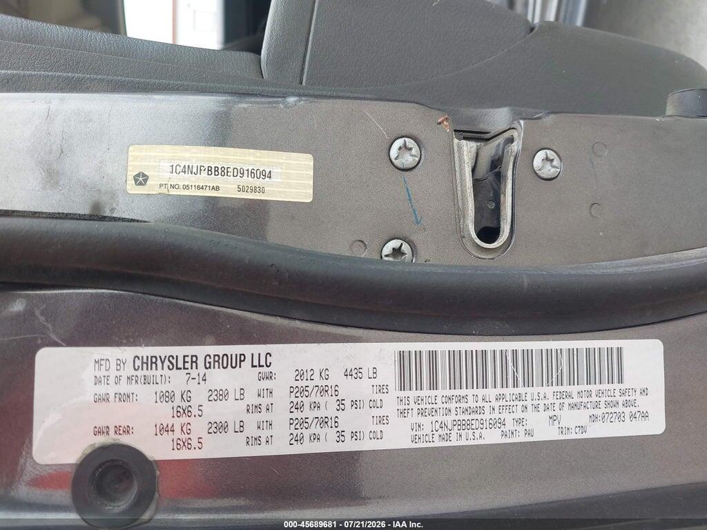 1C4NJPBB8ED916094 2014 JEEP PATRIOT photo no. 8