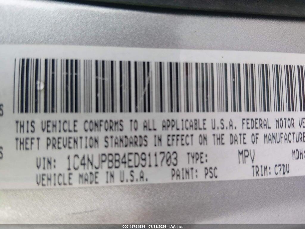 1C4NJPBB4ED911703 2014 JEEP PATRIOT photo no. 9