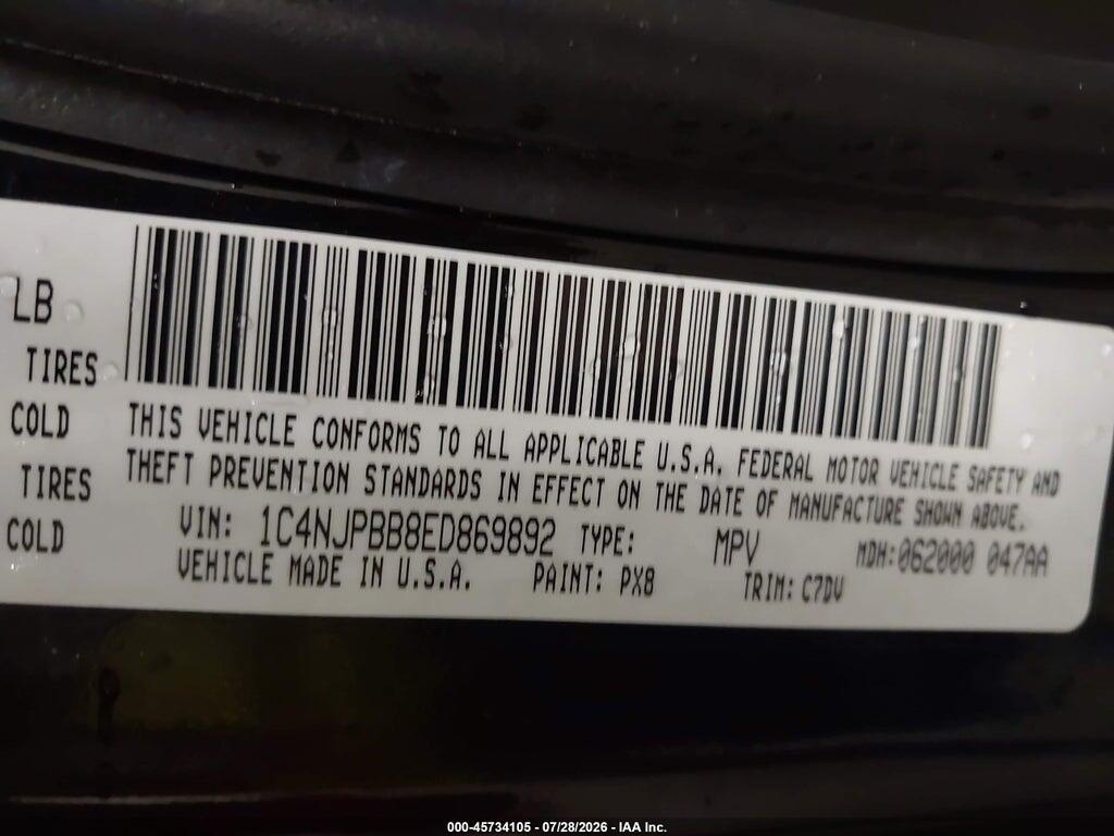 1C4NJPBB8ED869892 2014 JEEP PATRIOT photo no. 9