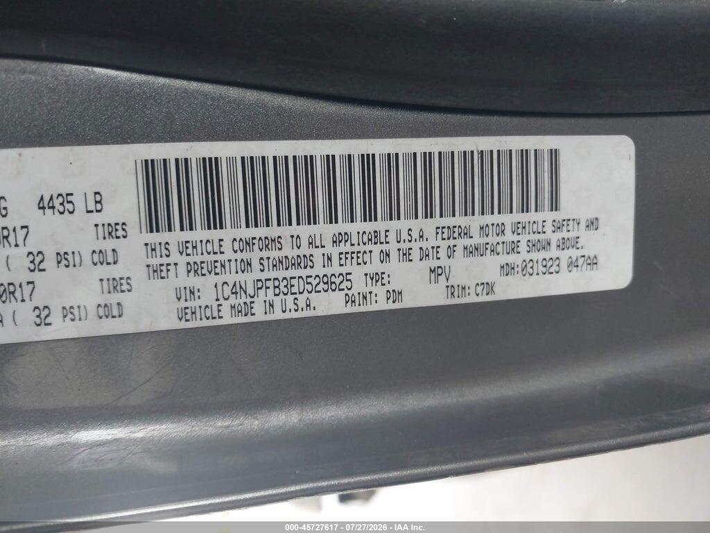 1C4NJPFB3ED529625 2014 JEEP PATRIOT photo no. 9