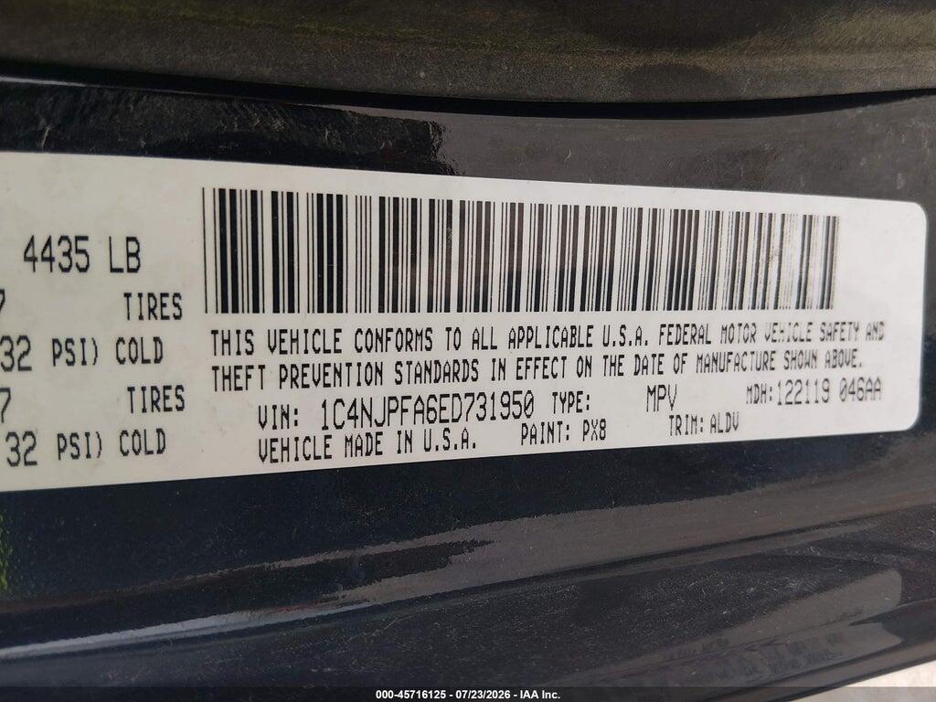 1C4NJPFA6ED731950 2014 JEEP PATRIOT photo no. 9