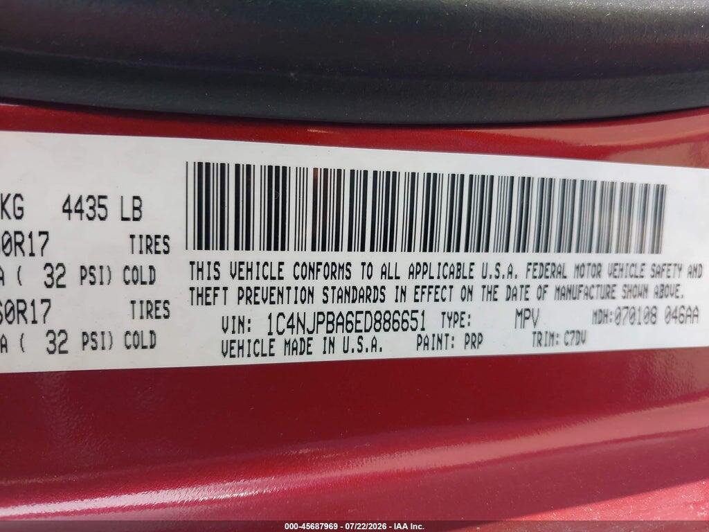 1C4NJPBA6ED886651 2014 JEEP PATRIOT photo no. 9