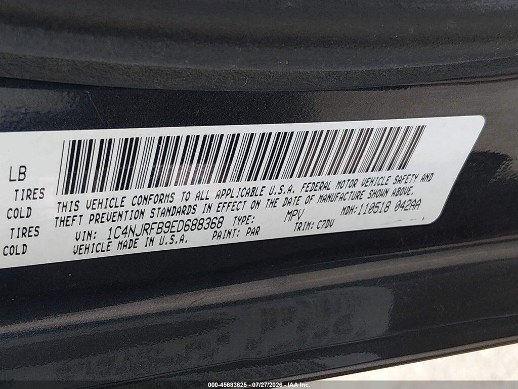 1C4NJRFB9ED688368 2014 JEEP PATRIOT photo no. 9