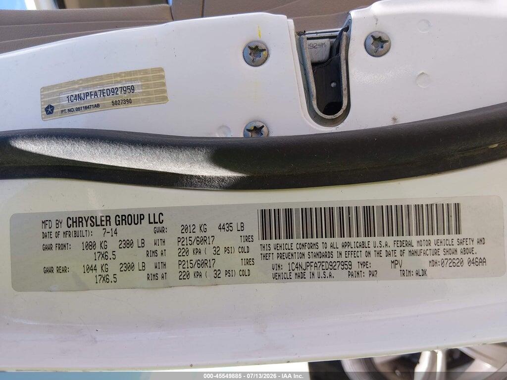 1C4NJPFA7ED927959 2014 JEEP PATRIOT photo no. 9