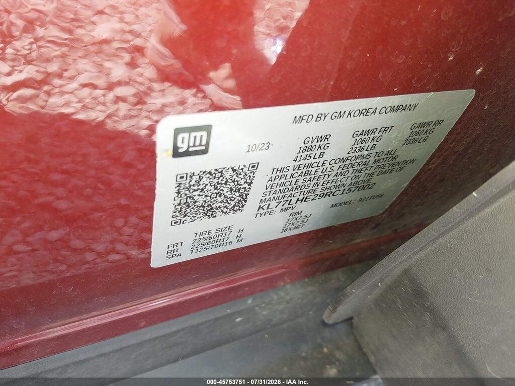 KL77LHE29RC157002 2024 CHEVROLET TRAX photo no. 9