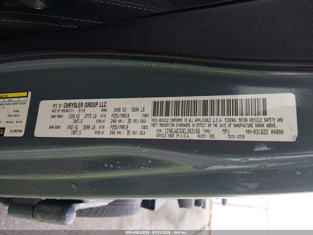 1C4BJWEG3EL263166 2014 JEEP WRANGLER UNLIMITED photo no. 9