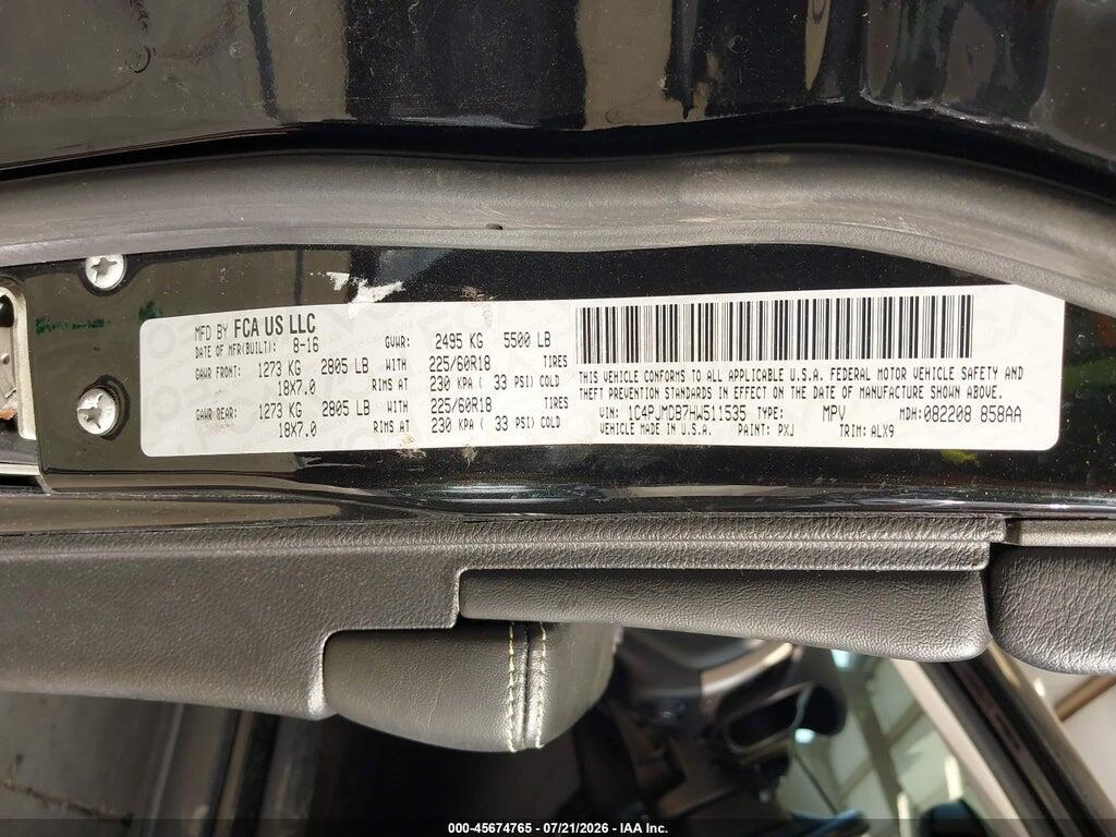 1C4PJMDB7HW511535 2017 JEEP CHEROKEE photo no. 9