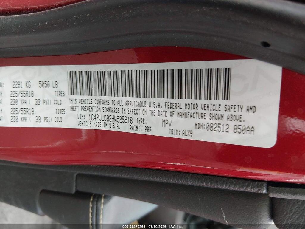 1C4PJLDB2HW525918 2017 JEEP CHEROKEE photo no. 9
