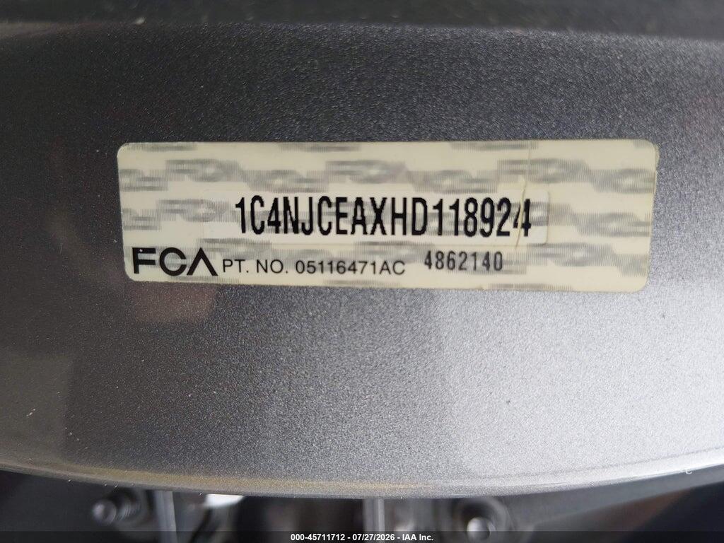 1C4NJCEAXHD118924 2017 JEEP COMPASS photo no. 9