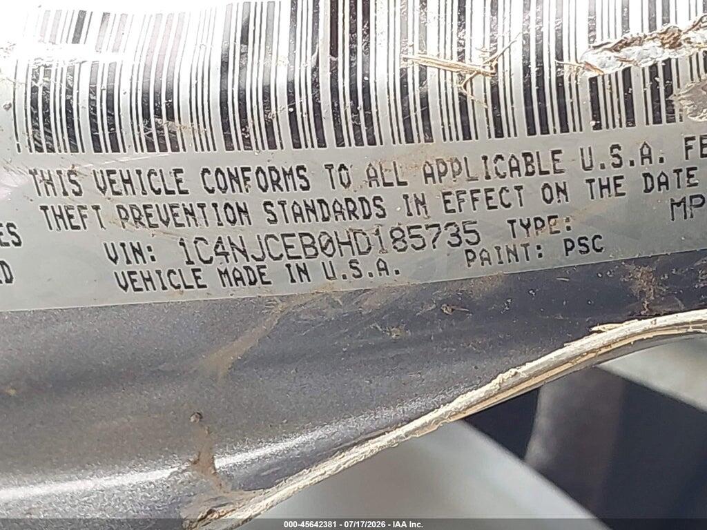 1C4NJCEB0HD185735 2017 JEEP COMPASS photo no. 9