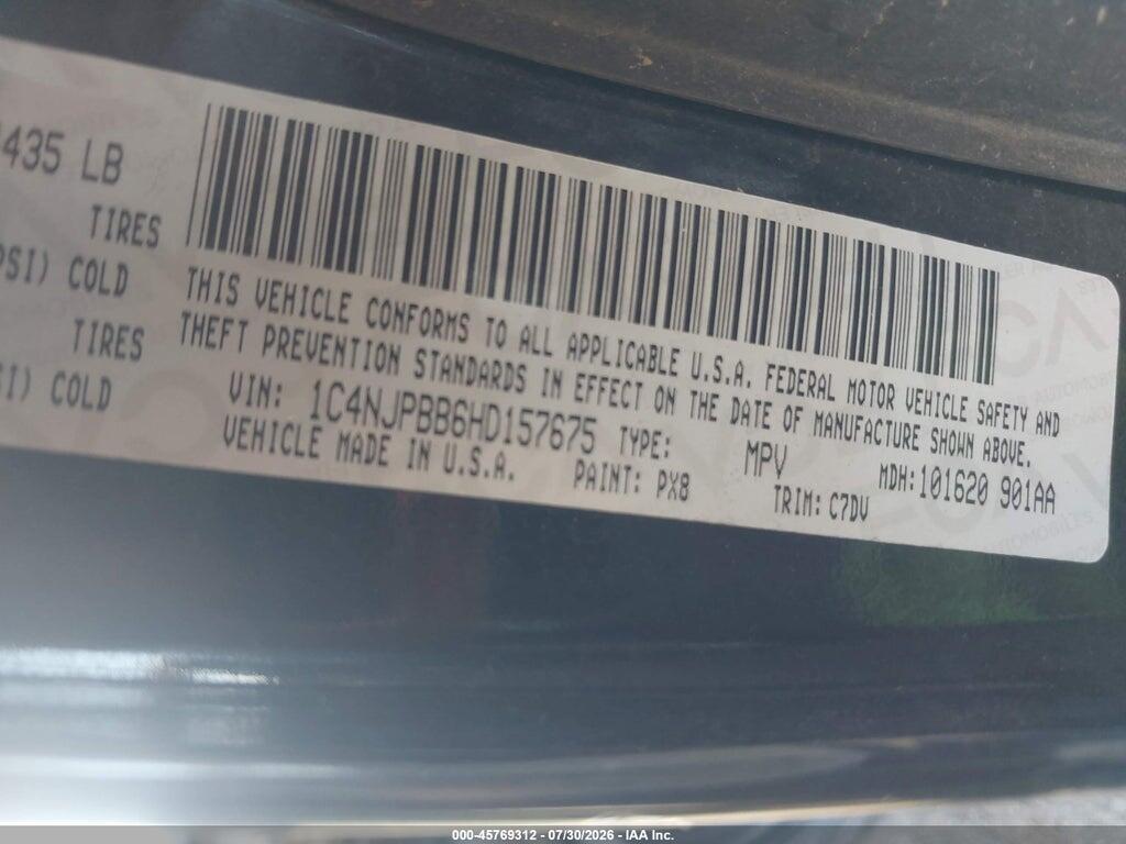 1C4NJPBB6HD157675 2017 JEEP PATRIOT photo no. 9